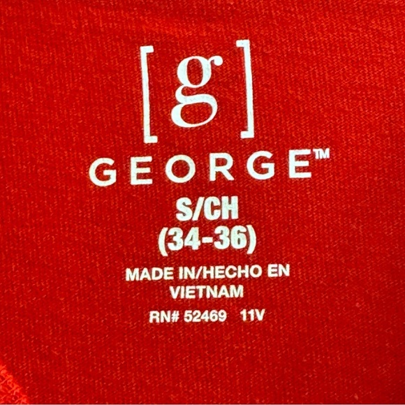 Sale George Men’s Shirt S Red Long Sleeves - Picture 6 of 10